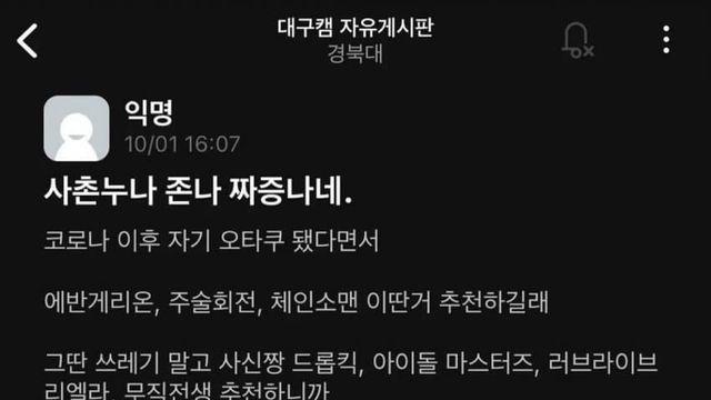 체인소맨 보고 오타쿠가 됐다는 사촌누나 