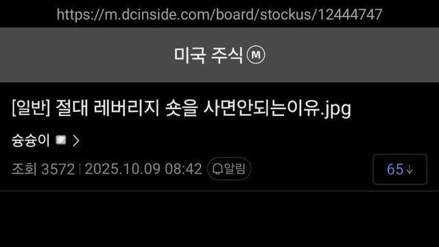 절대 레버리지 숏을 사면 안되는 이유