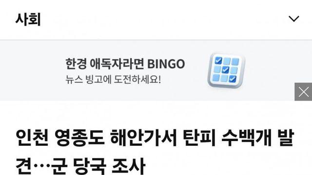인천 영종도 해안가서 탄피 수백발 발견