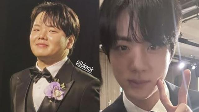 BTS 진, 민폐하객 등극…곽튜브 결혼식 빛낸 '동갑내기 의리' [엑's 이슈]