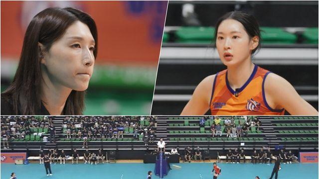 '신인감독' 세터 이진, 몸 사리지 않는 미친 투혼