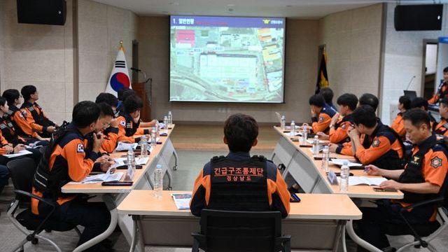 산청소방서, 복합재난 대비 '긴급구조 도상훈련' 실시