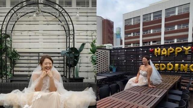 '10기 상철♥' 22기 정숙, 나홀로 웨딩사진 찍었는데…또 혼자 청첩파티 [★해시태그]