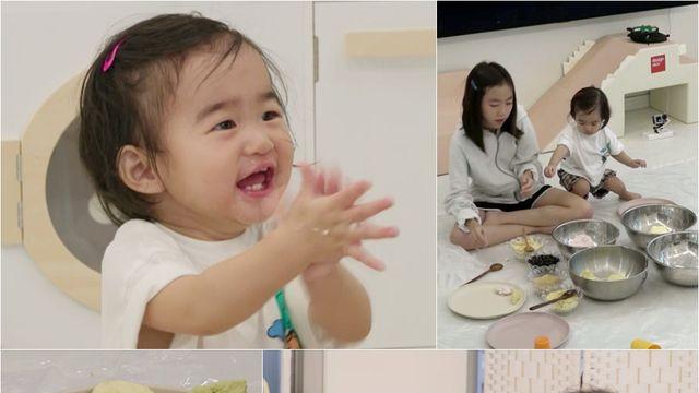 '슈돌' 김윤지 딸 14개월 엘라, 할아버지 이상해에 송편 빚기 지시 '웃음 빵'