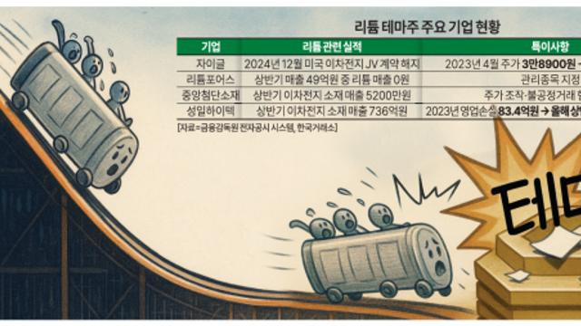 [테마주 주의보] 리튬 관련 매출 없는데도 폭등→나락…2년전 '광풍' 재연되나