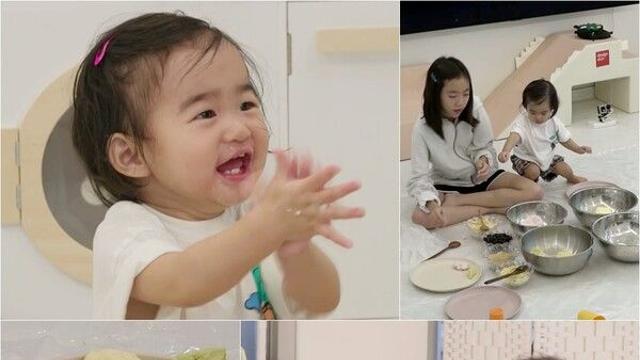 ‘슈돌’ 김윤지 14개월 딸 엘라, 생애 첫 송편빚기 도전...작은 손으로 조물조물