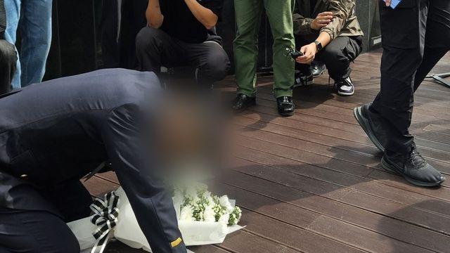 '순직 해경' 파출소 당직팀장, 취재진 피해 구속심사 출석