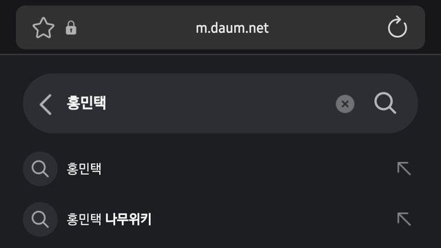 카카오톡 홍민택 다음 vs 네이버 연관검색어 온도 차이