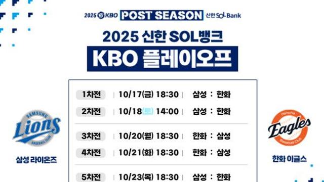 한화·삼성 플레이오프 티켓예매 