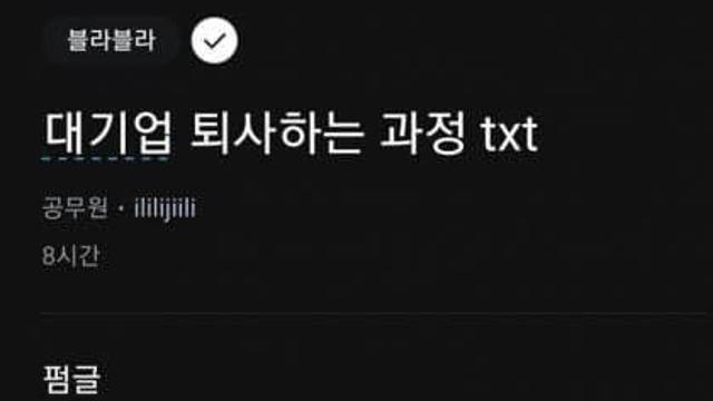 대기업에서 퇴사하는 과정 
