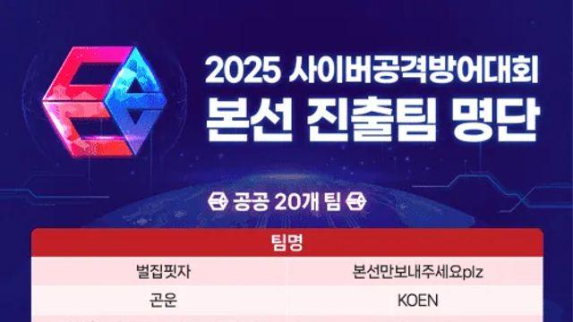 국정원 해킹대회 참가팀들 보소