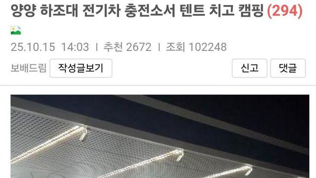 뉴스탄 전기차 충전소 캠핑  강아지 민폐녀 논란 반전 