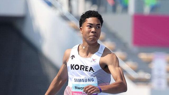 나마디 조엘진, 전국체전 육상 남자 100m 우승