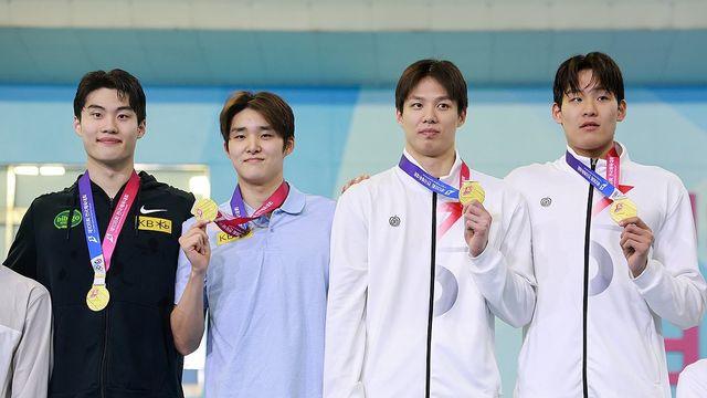 [전국체전] 김우민, 황선우와 계영 800ｍ 대회新 합작하며 2관왕(종합)