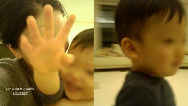 '금융인♥' 손연재, 1살 아들과 디카 찍기…앙증맞은 손