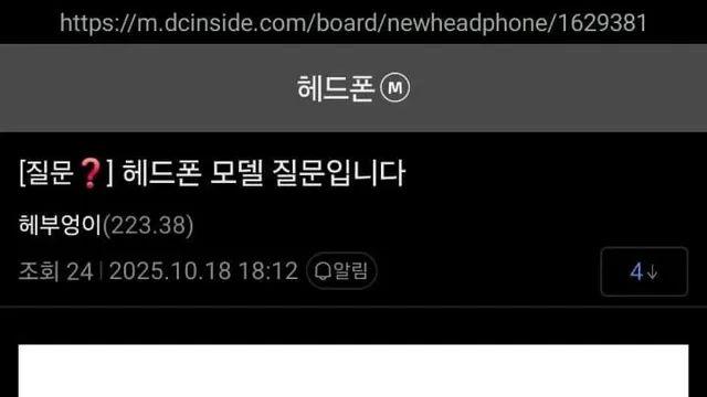 디시에 헤드폰 질문하러 온 여자,,