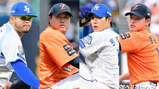 후라도+원태인 VS 류현진+문동주, 판 어디로 뒤집히나…'선발 대첩' KS 티켓 향방 가른다 [PO]