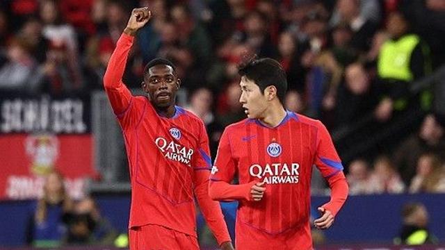 '이강인 27분+뎀벨레 복귀' PSG, 레버쿠젠 원정 7-2 대승…UCL 3연승 질주, 전체 1위