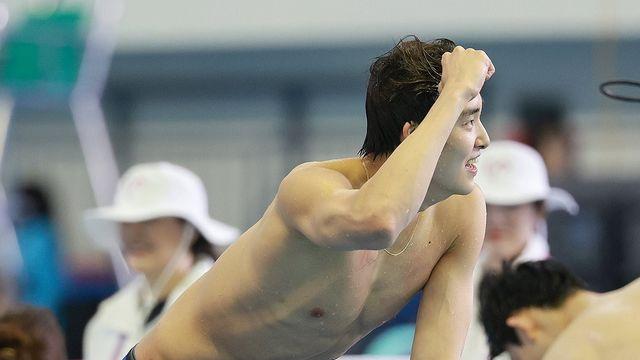 [전국체전] '수영 간판' 김우민, 남자 자유형 400ｍ 4연패…대회 3관왕