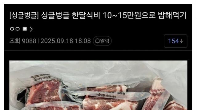 싱글벙글 한달식비 10~15만원으로 밥해먹기.jpg