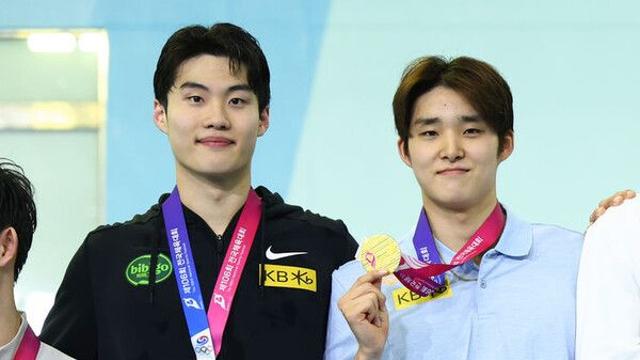 황선우와 전국체전 '4관왕' 김우민 