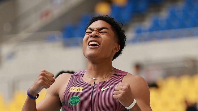 '한국의 우사인 볼트' 드디어 떴다!…나마디 조엘진, 100m·200m·400m 계주 '전국체전 일반부 3관왕'→