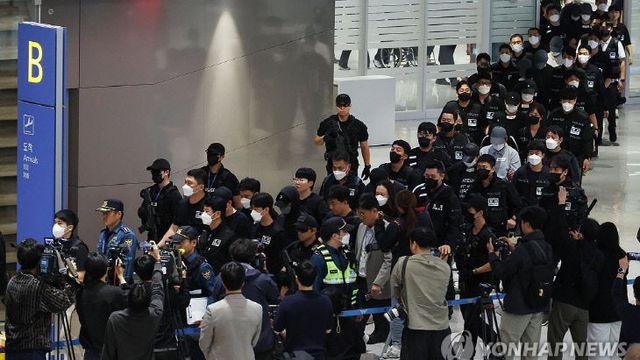 충남경찰청 조사받던 피의자 45명 전원 구속