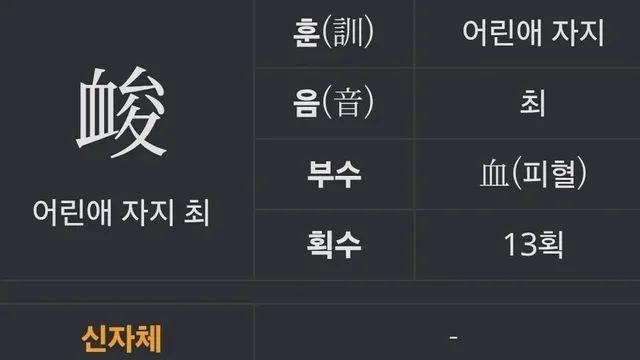 의외로 실존한다는 한자들