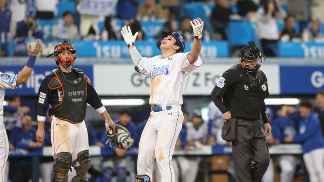 ‘김영웅 연타석 3점포’ 프로야구 삼성, PO 4차전 한화에 7-4 역전승… 승부는 5차전으로 ‘김영웅 연타석 3점포’ 프로야구 삼성, PO 4차전 한화에 7-4 역전승… 승부는 5차전으로