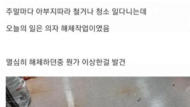 의자밑에서 발견한 수상한 하얀가루 경찰에 신고한 썰