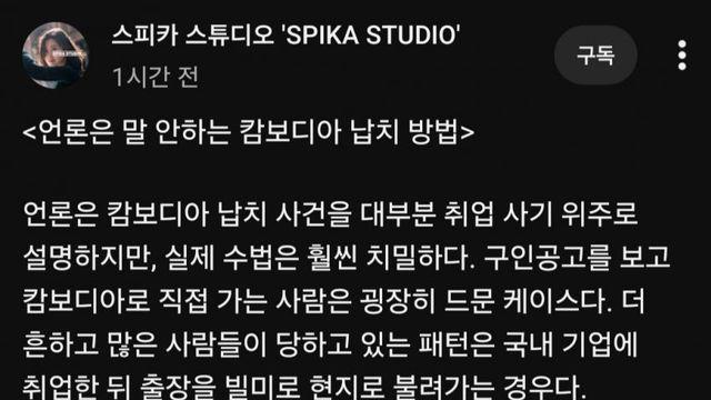 언론이 말 안하는 캄보디아 납치수법
