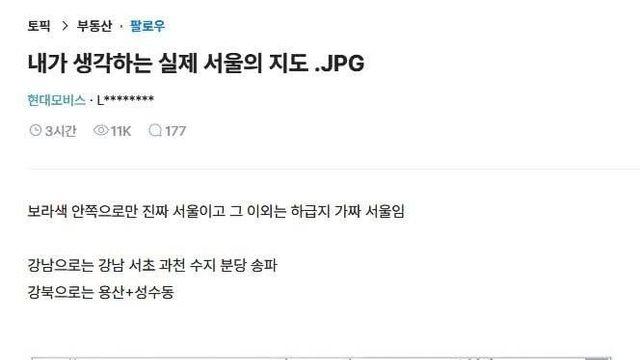 명목 서울과 실질 서울의 차이