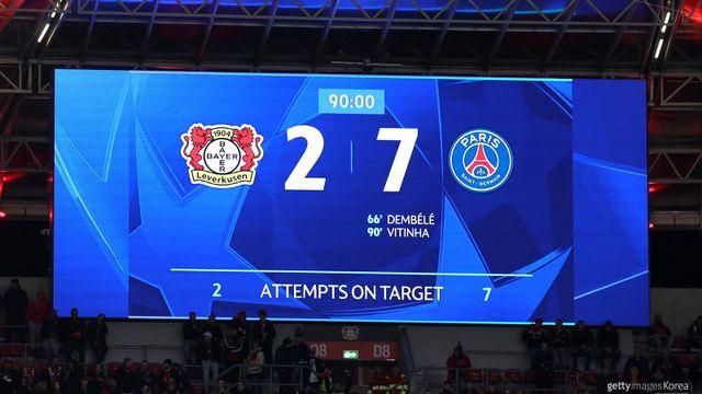 ‘디펜딩 챔피언’ PSG, 이게 바로 챔스 우승 팀 ‘레버쿠젠 7-2 대파’