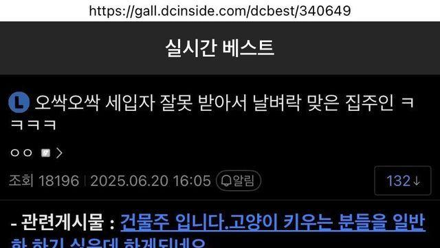 세입자 잘못받아서 날벼락 맞은 집주인