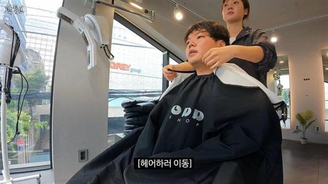 결혼식 가기전 머리하는 곽튜브