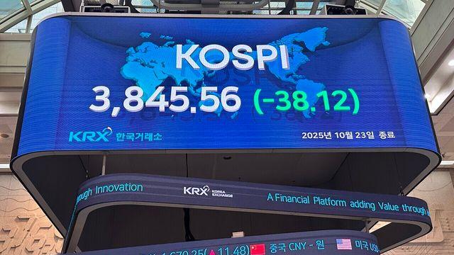 코스피, 장중 첫 3900선 돌파 후 하락 전환...환율 1439원