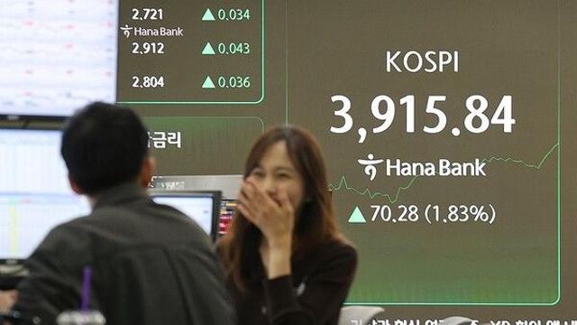 코스피, 장중 사상 첫 3910선 돌파…삼성전자·SK하이닉스 '쌍끌이 랠리'