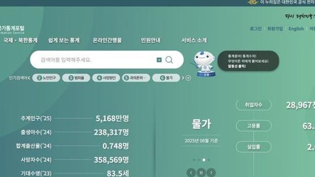 화재 한달 만에 국가통계포털 코시스 복구…데이터처 복구율 83%