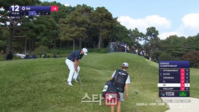 임성재가 4연속 보기라니, 불운의 벌타에 '흔들'..러프에 있던 공 움직여서 1벌타