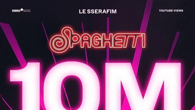 르세라핌 ‘SPAGHETTI’, 55개 국가/지역 ‘톱 송’ 1위…오늘(25일) ‘음중’ 출연