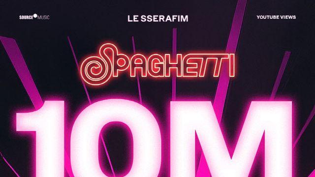 르세라핌 '스파게티' 55개국 아티튠즈 톱송 1위…MV 1천만 뷰