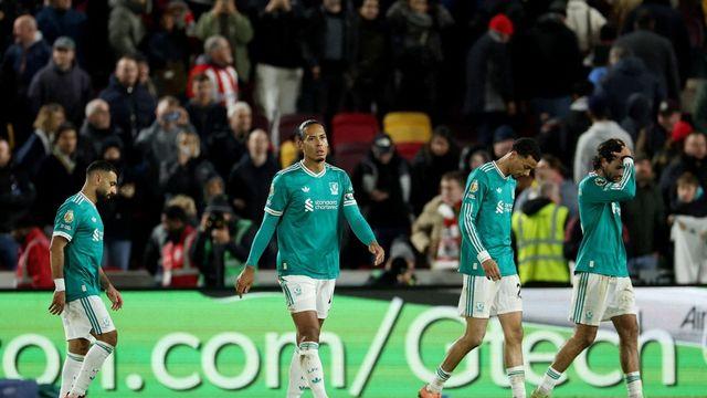 EPL 챔피언 리버풀 4연패 수렁…13위 브렌트퍼드에 2-3 덜미