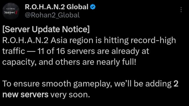 넥써쓰 ‘로한2 글로벌’, 이용자 폭주 신규 서버 긴급 추가