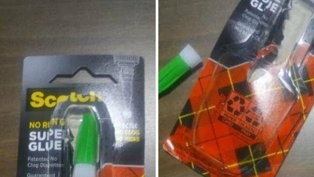 순간접착제 과대포장