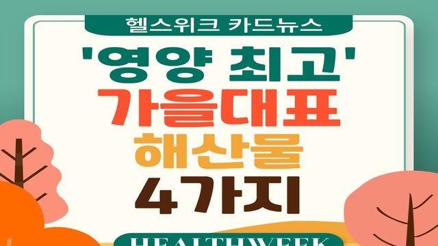 ‘영양 최고’ 가을 대표 해산물 4가지