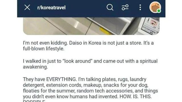 레딧에 올라온 다이소 미국인 후기