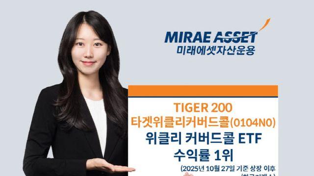 미래에셋 ‘TIGER 200타겟위클리커버드콜’, 상장 이후 수익률 1위