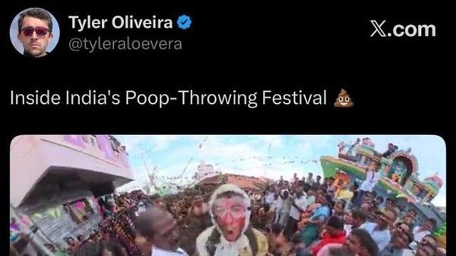 인도 '소똥 축제' 참여한 美 유튜버, 현지 문화 조롱 논란