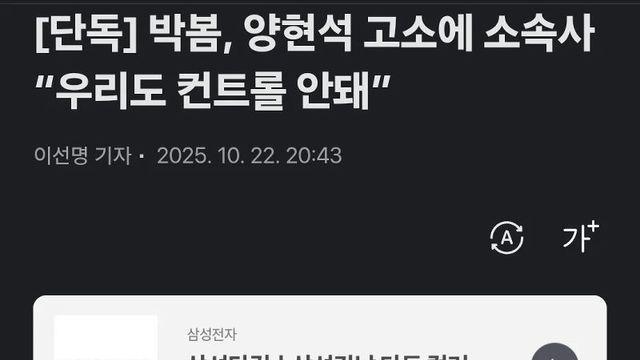 박봄, 양현석 고소.gisa