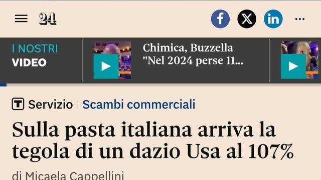 진짜로 큰일난 이탈리아 파스타